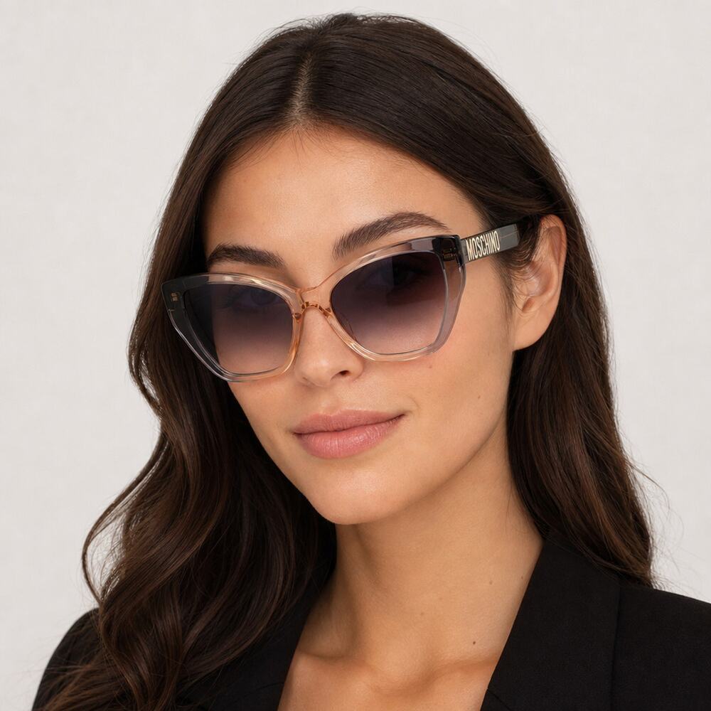 NEW Moschino MOS155/S 0MQE9O Grey Ochre Sunglasses authentic